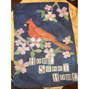 Meadow Creek Home Sweet Home Cardinal Hymn 12"x18" Printed Garden Flag